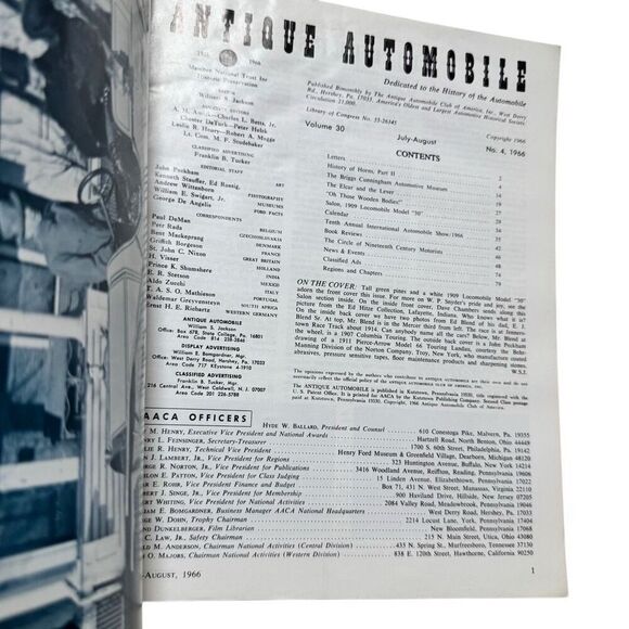 Antique Automobile 1966 Magazine  July-August Volume 30 Issue 4 - Picture 3 of 3